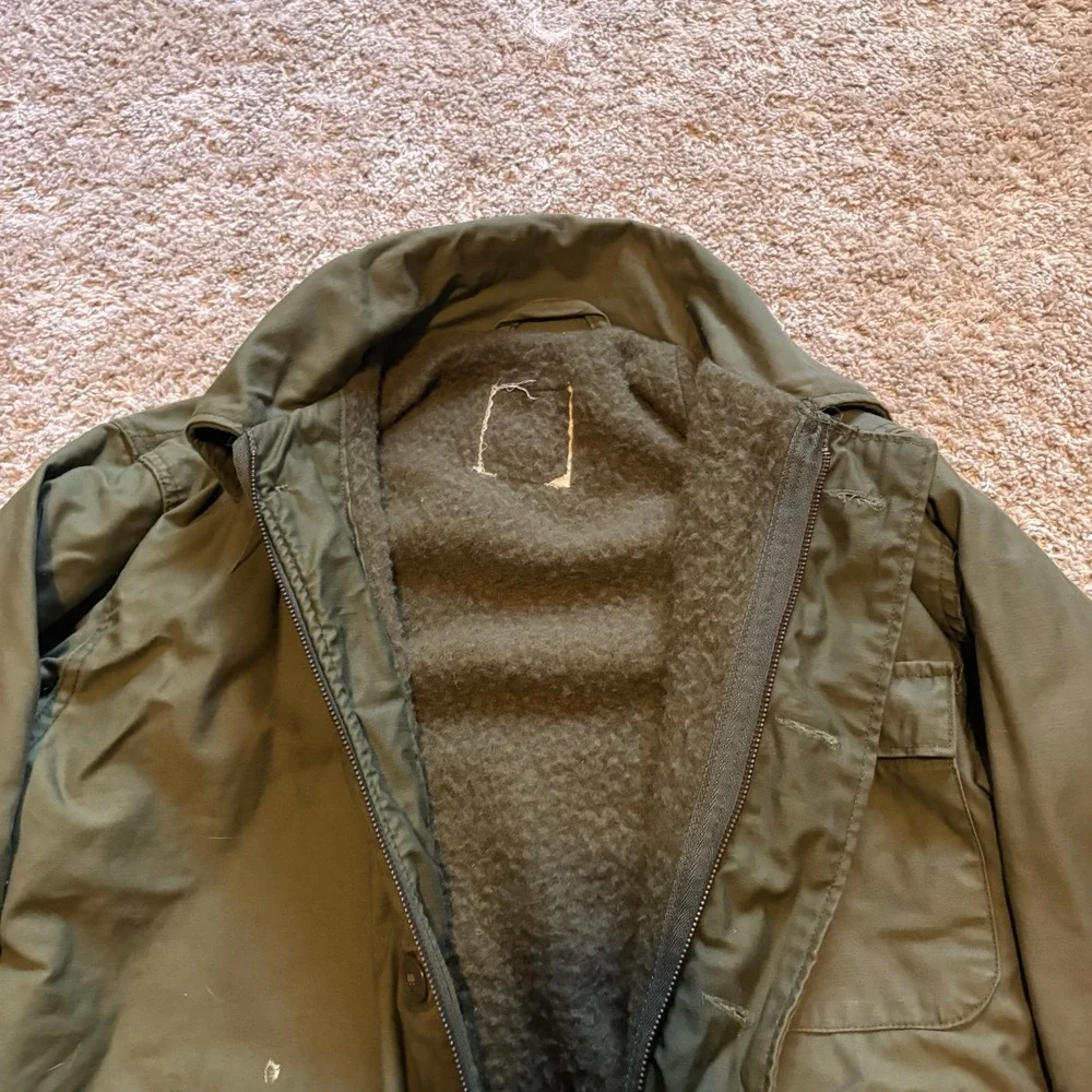 Vintage 60s 70s Vietnam War Cold Weather Permeable Deck Jacket Large